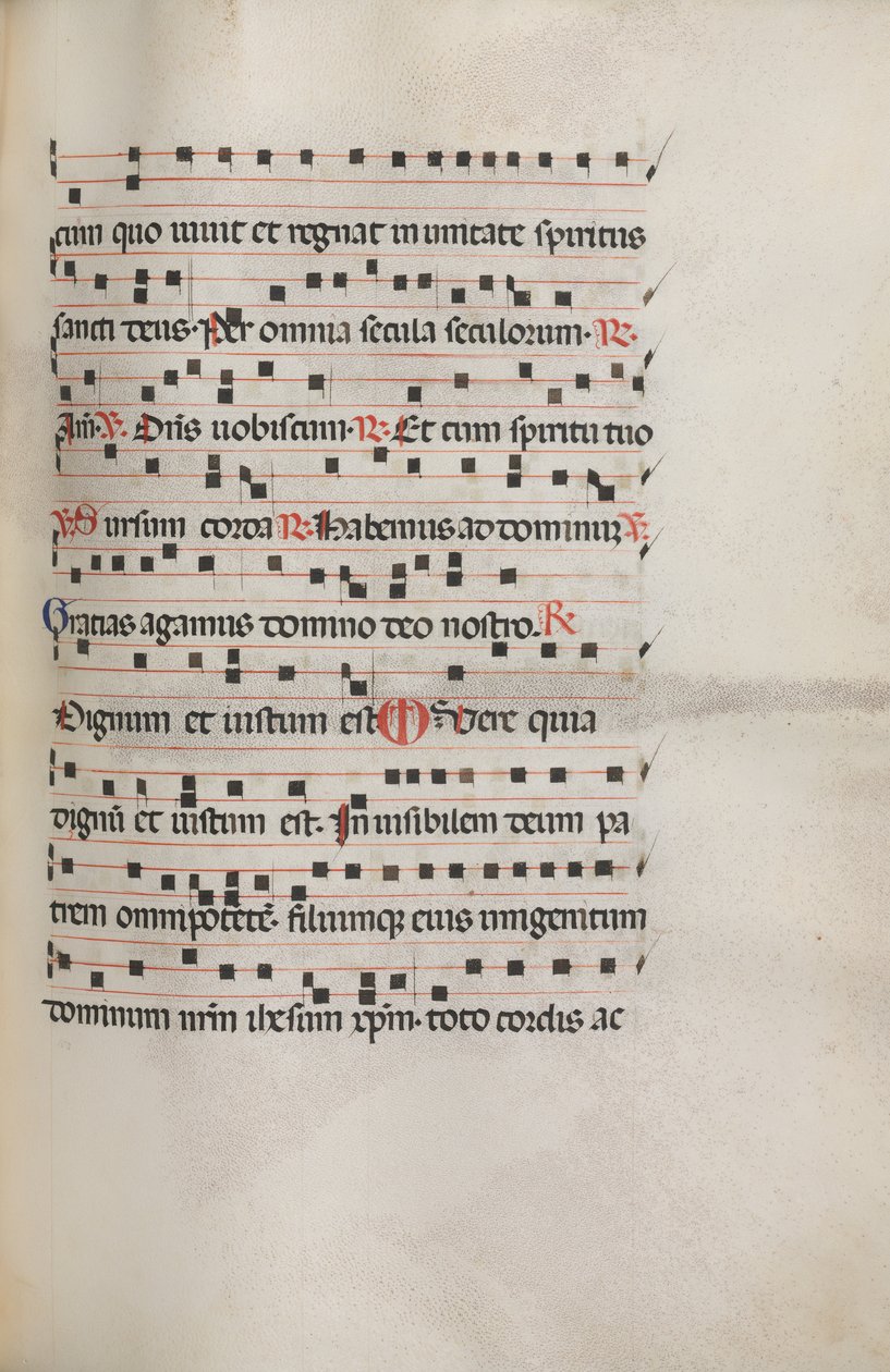 Missale: Fol. 154: Musica per Exultet da Bartolomeo Caporali