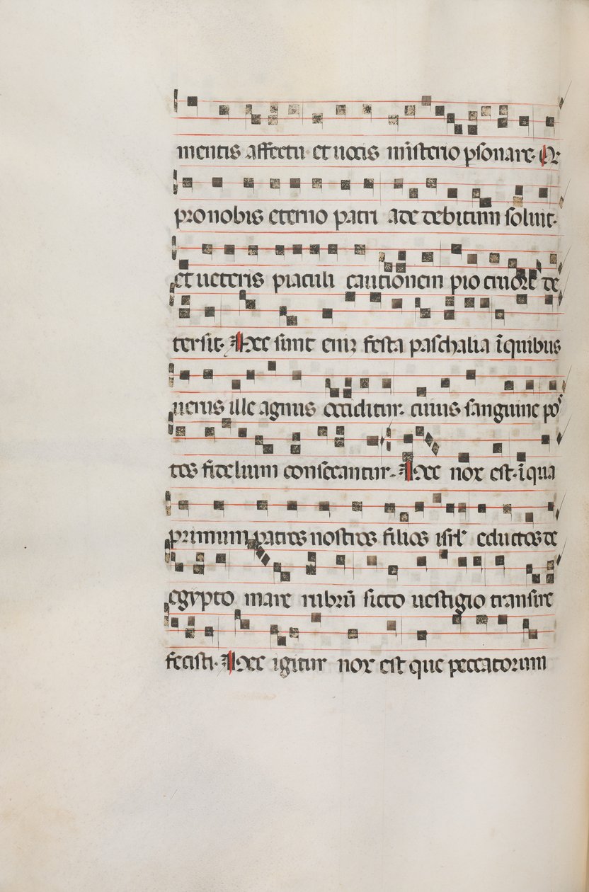 Messale: Fol. 154v: Musica per Exultet, 1469 da Bartolomeo Caporali