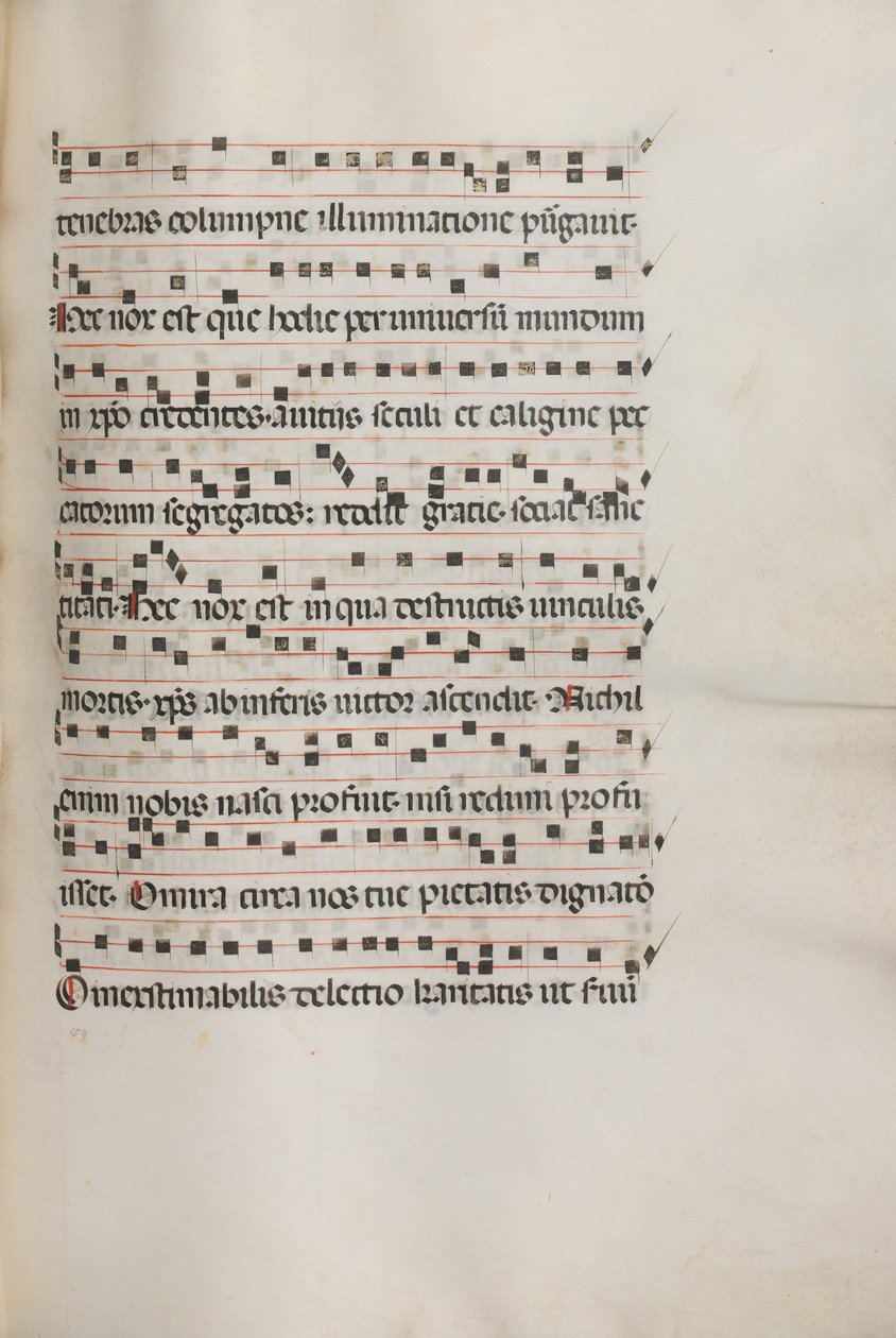 Messale: Fol. 155: Musica per Exultet, 1469 da Bartolomeo Caporali