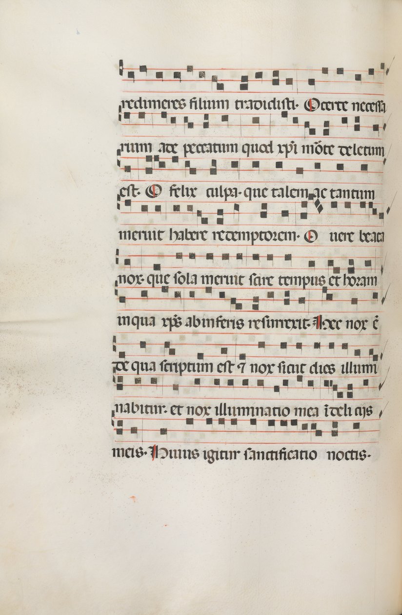 Messale: Fol. 155v: Musica per Exultet da Bartolomeo Caporali