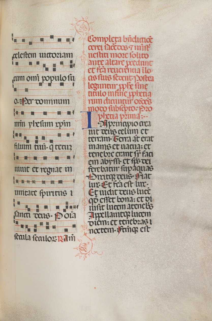 Messale: Fol. 158: Musica per Exultet, 1469 da Bartolomeo Caporali