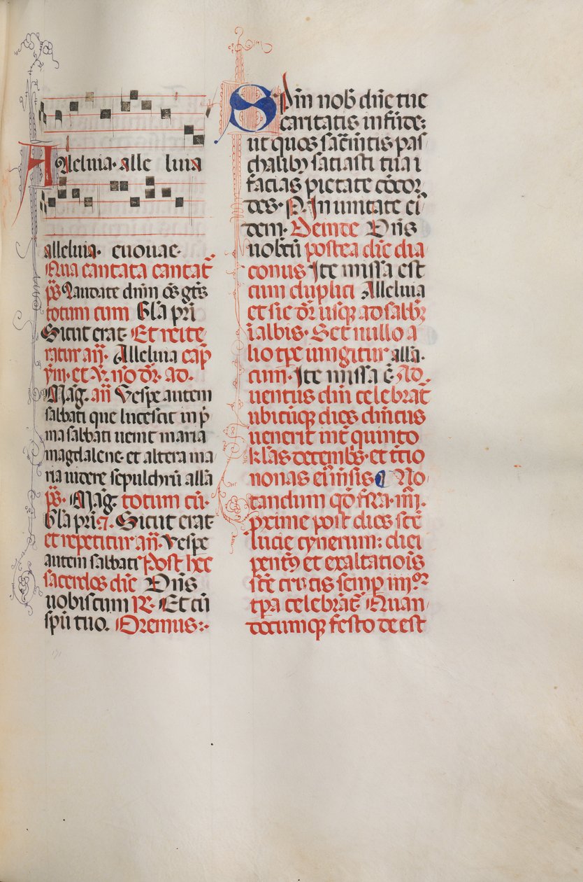 Missale: Fol. 173: Musica per Alleluia ecc. all