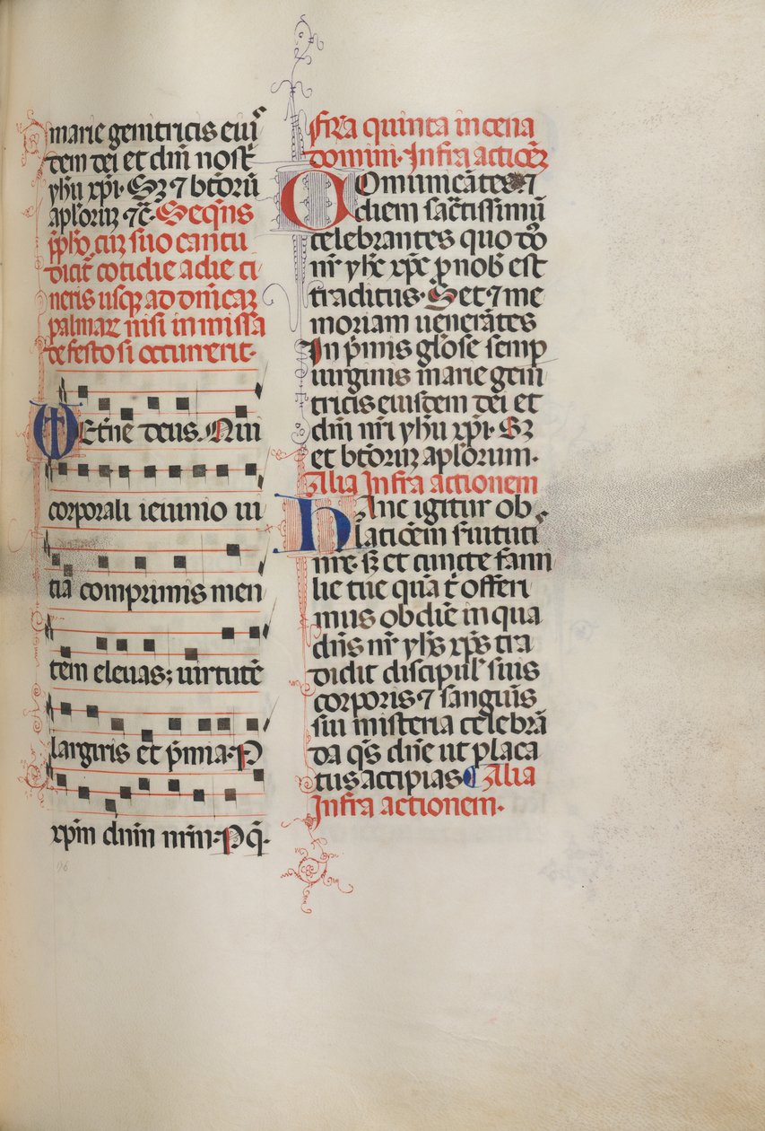 Missale: Fol. 178: Musica per varie preghiere ordinarie, 1469 da Bartolomeo Caporali