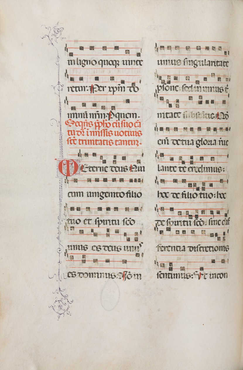 Messale: Fol. 182v: Musica per varie preghiere ordinarie, 1469 da Bartolomeo Caporali