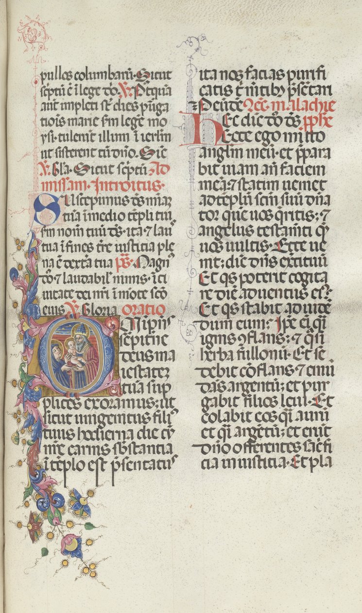 Missale: Fol. 270: Presentazione di Cristo a Simeone, 1469 da Bartolomeo Caporali