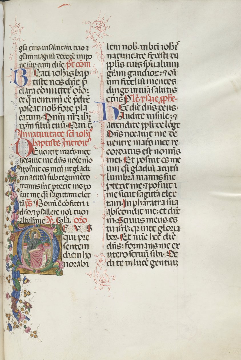 Missale: Fol. 287: San Giovanni Battista, 1469 da Bartolomeo Caporali