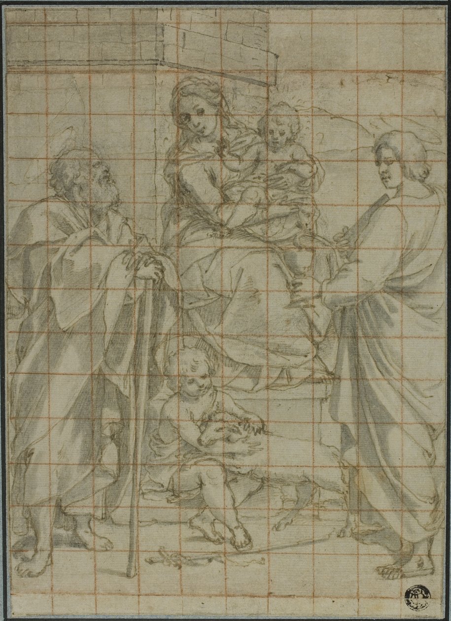 Sacra Famiglia con San Giovanni Evangelista e il Bambino Giovanni Battista da Bartolomeo Cesi