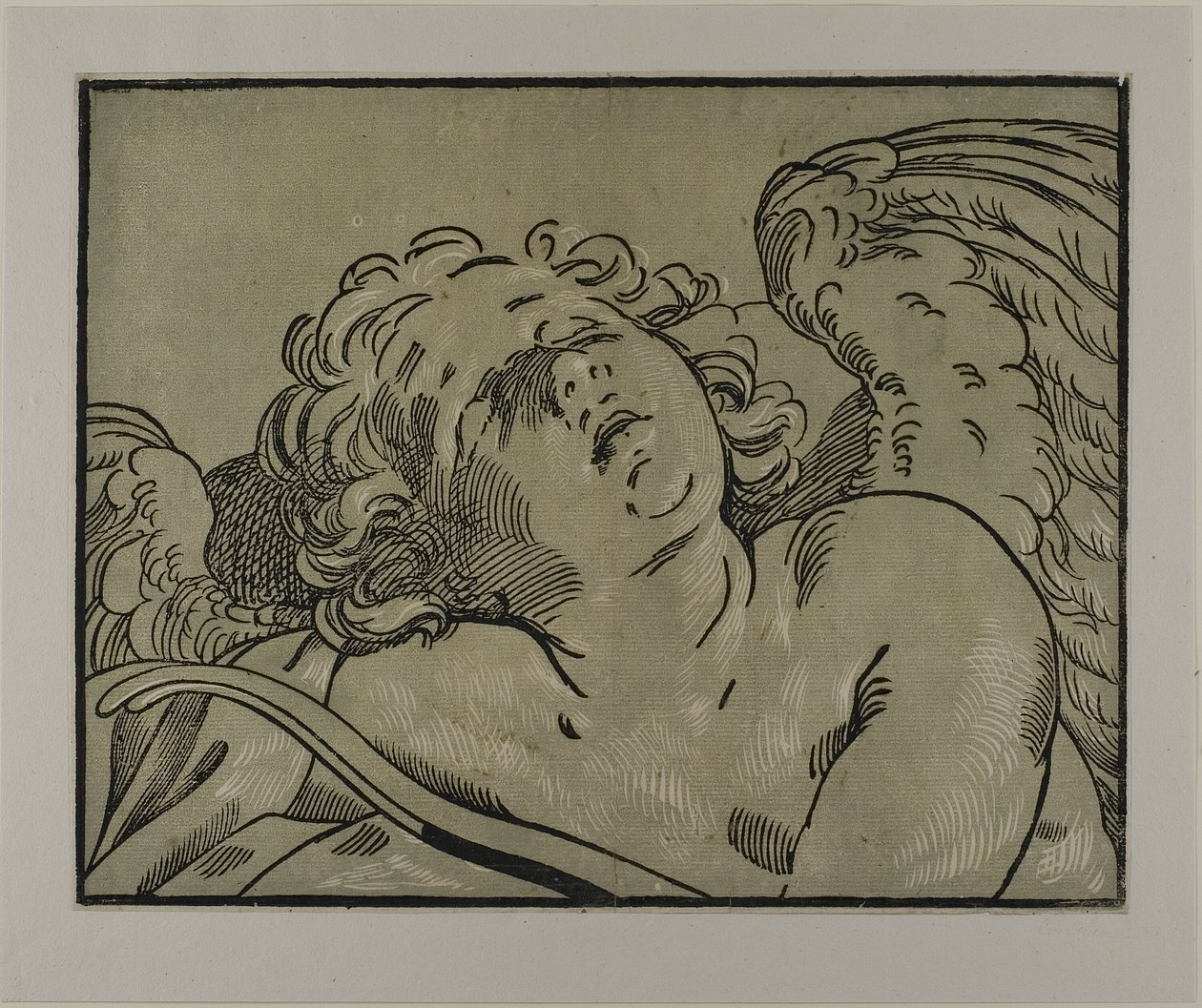 Busto di Cupido addormentato da Bartolomeo Coriolano