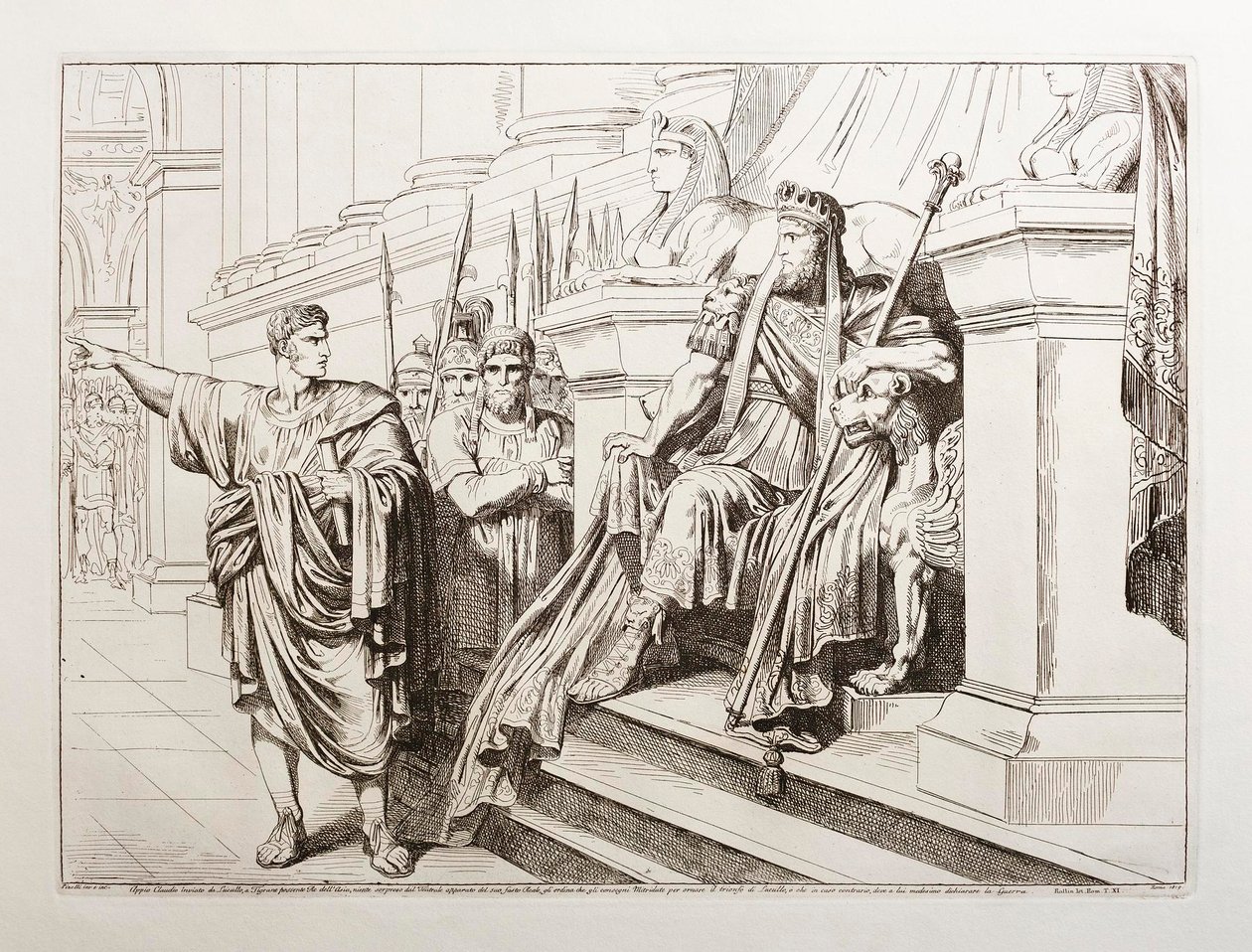Appio Claudio al cospetto di Tigranes, re d’Armenia da Bartolomeo Pinelli