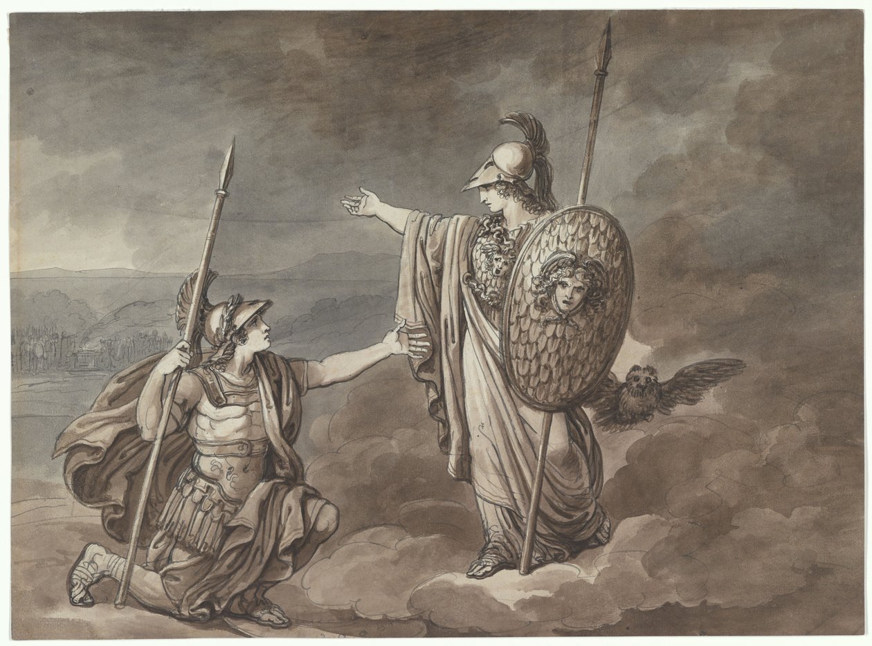 Atena appare a Telemaco (figlio di Ulisse), illustrazione per Telemaco dall