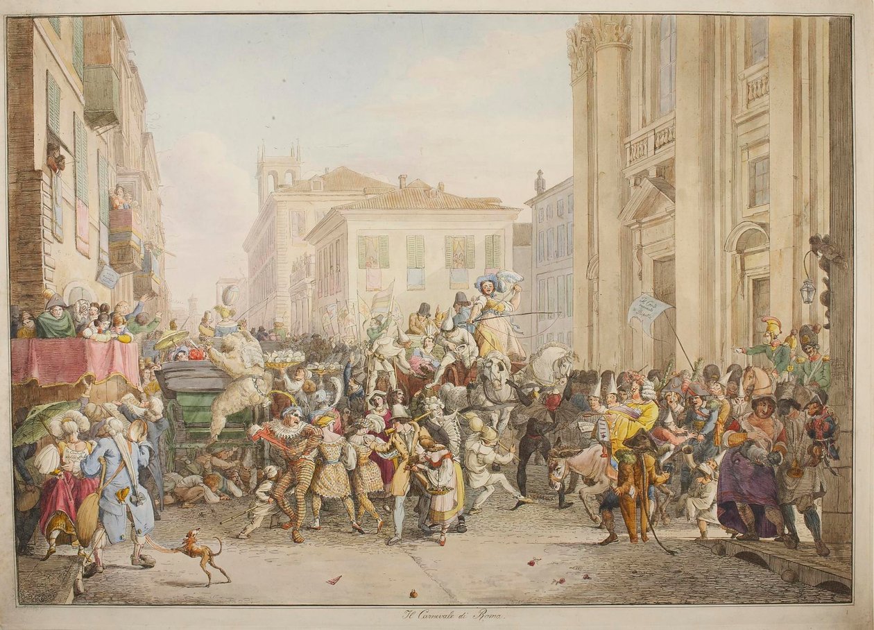 Carnevale a Roma da Bartolomeo Pinelli