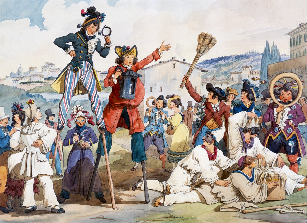 Carnevale a Roma da Bartolomeo Pinelli