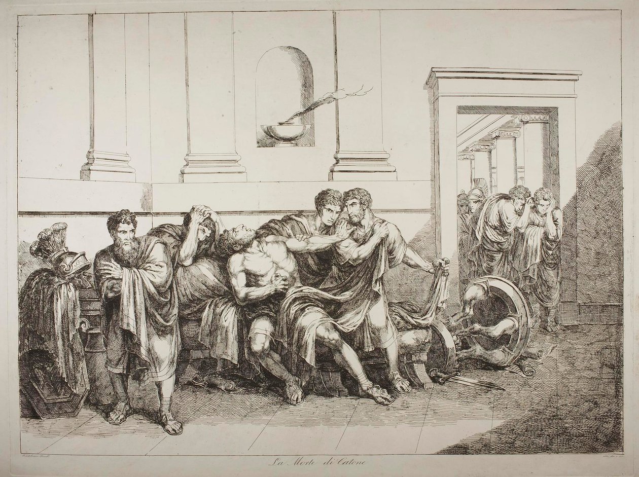 La morte di Catone il Giovane da Bartolomeo Pinelli