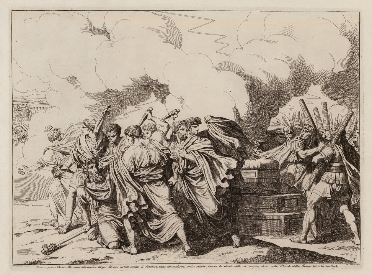 Morte di Romolo (acquaforte) da Bartolomeo Pinelli
