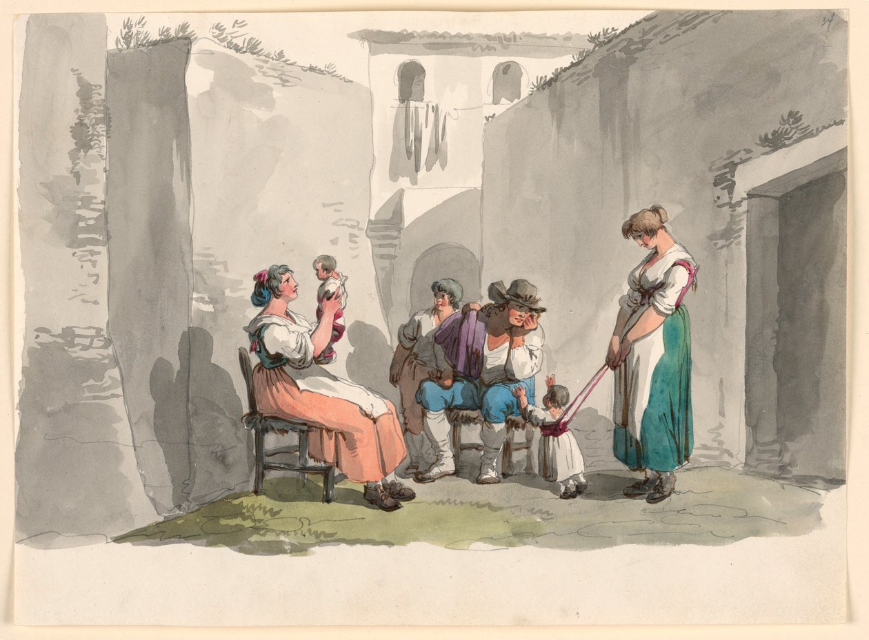 Disegno, A Tivoli, 1807-08 da Bartolomeo Pinelli