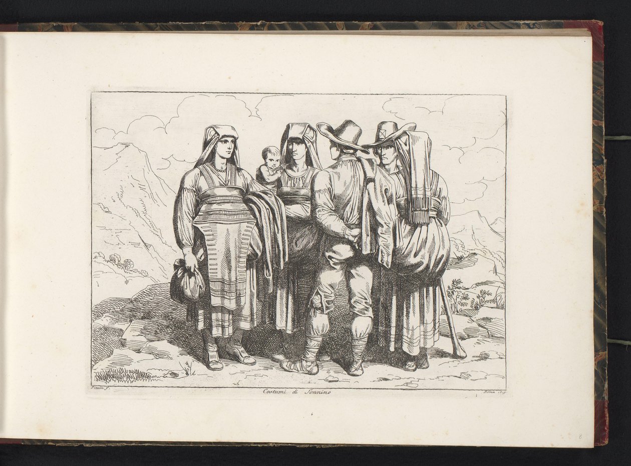 Tre donne e due uomini di Sonnino da Bartolomeo Pinelli