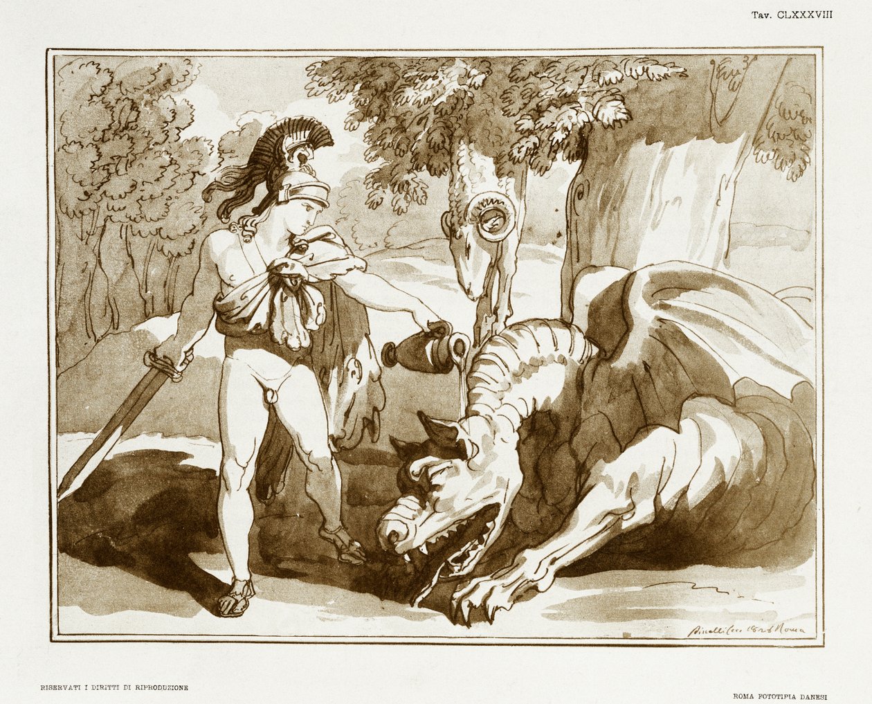 Giasone che addormenta il drago che custodisce il Vello d