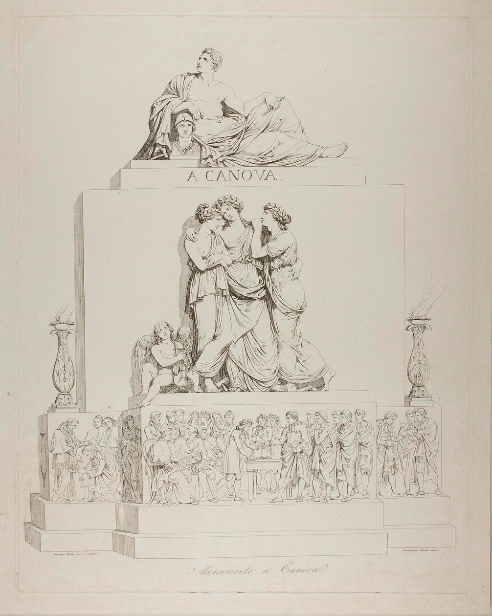 Monumento ad Antonio Canova da Bartolomeo Pinelli