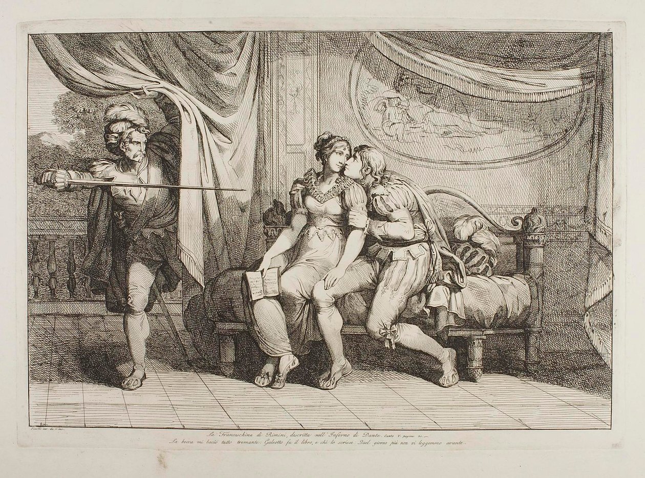 Paolo da Malatesta e Francesca da Rimini sorpresi da Gianciotto Malatesta da Bartolomeo Pinelli