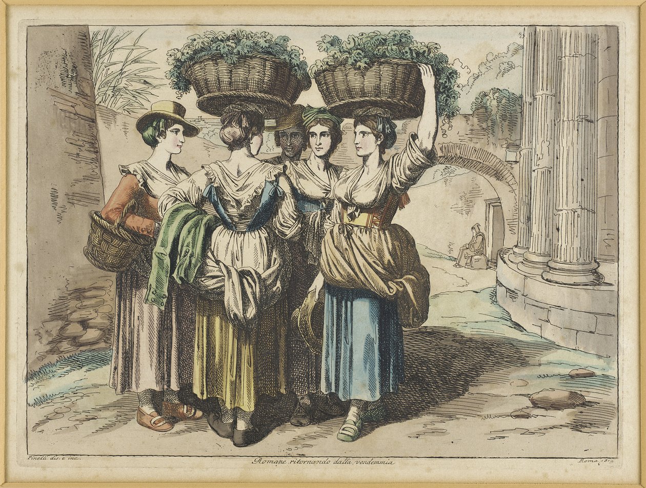 Romane ritornando dalla vendemmia da Bartolomeo Pinelli