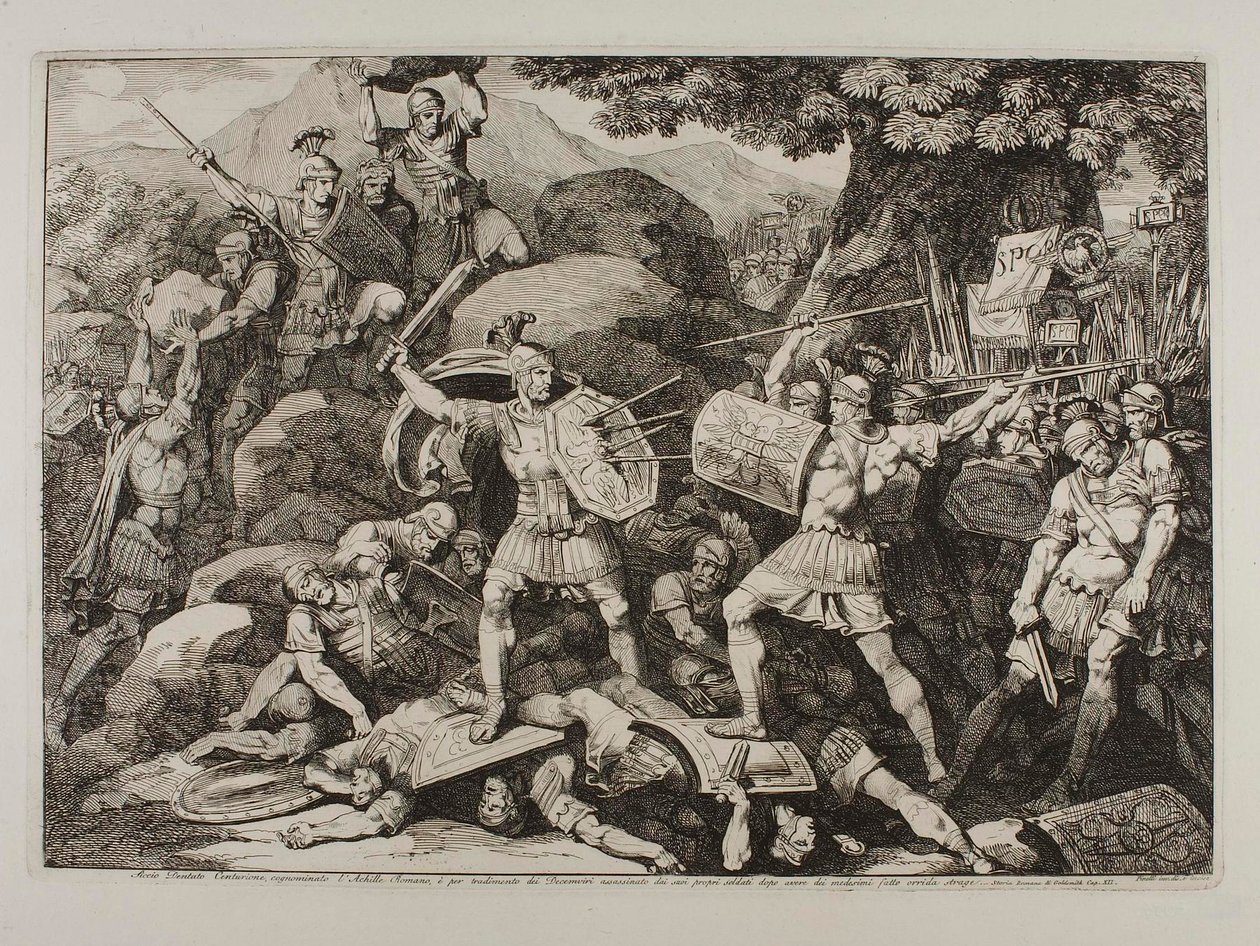 Siccio Dentato Centurione (Lucius Siccius Dentatus During the Dreadfull Combat) da Bartolomeo Pinelli