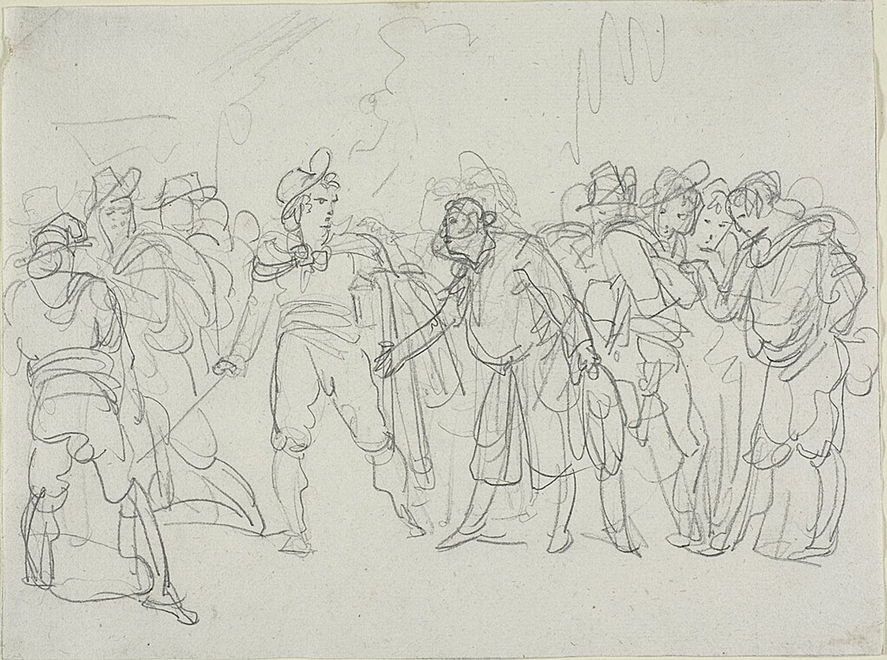 Studio per Meo Patacca da Bartolomeo Pinelli