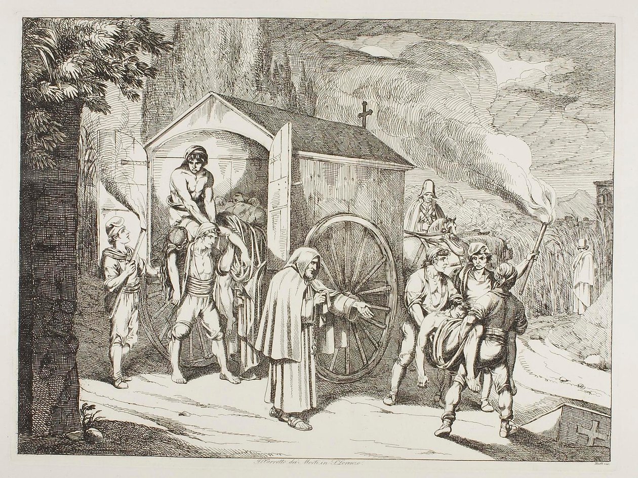 Il carro funebre a San Lorenzo da Bartolomeo Pinelli