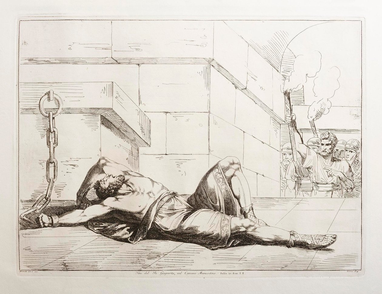 La fine del re Giugurta nella prigione Mamertina da Bartolomeo Pinelli