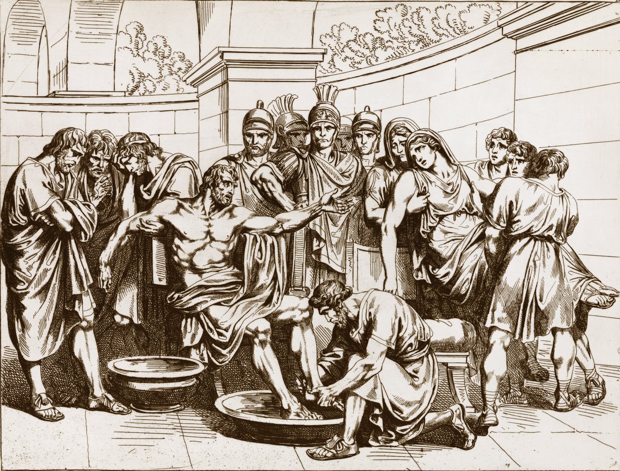 Il filosofo romano Seneca (Lucio Anneo Seneca, 4 a.C.-65 d.C.), accusato di partecipare a una cospirazione contro l