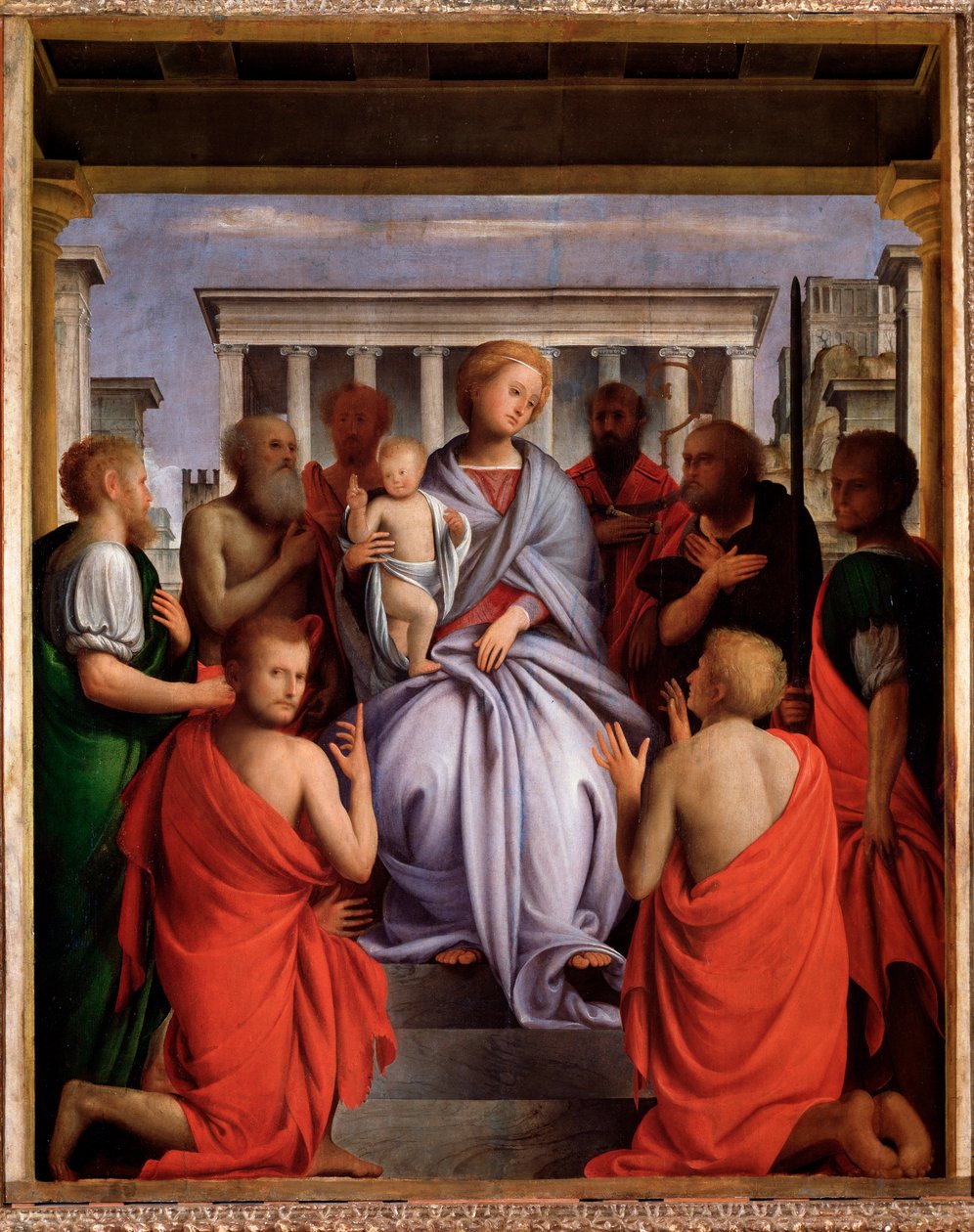 Madonna col Bambino e otto santi da Bartolomeo Suardi Bramantino