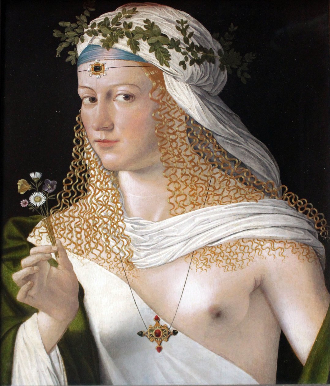 Ritratto idealizzato di una cortigiana come Flora da Bartolomeo Veneto
