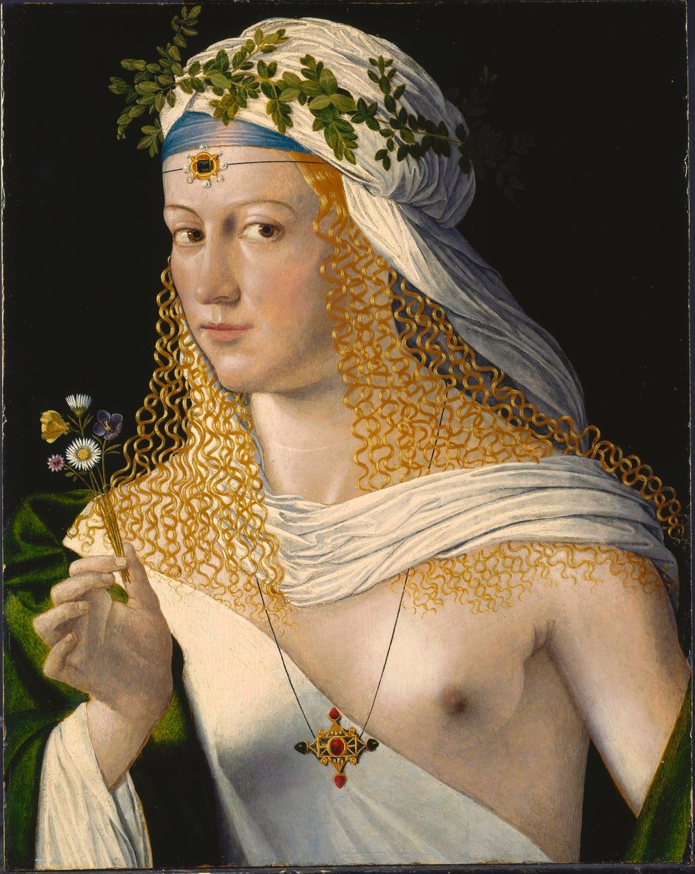 Ritratto idealizzato di una cortigiana come Flora da Bartolomeo Veneto