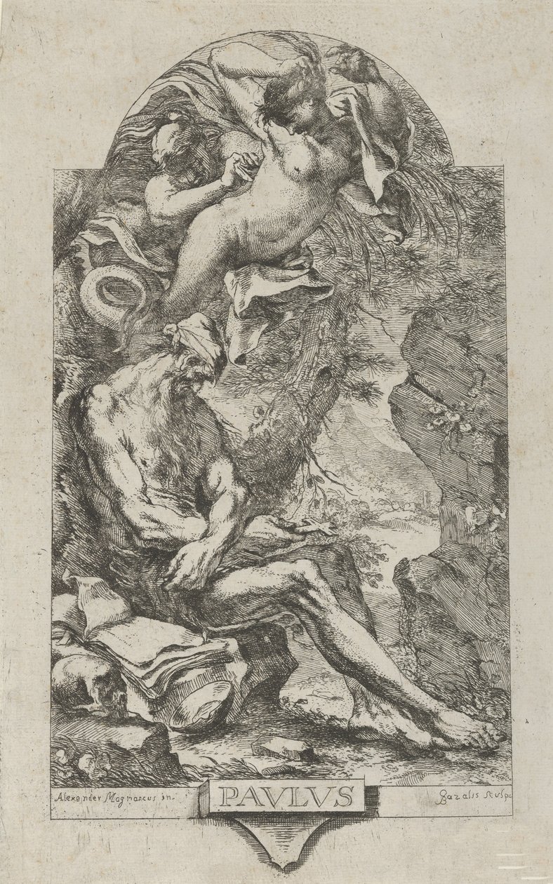 San Paolo di Tebe tentato da un demone, dopo Magnasco, ca. 1720-30 da Bartolommeo Gazalis