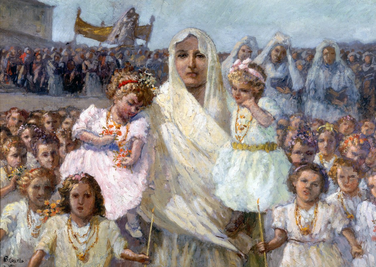 Processione delle vergini di Rapino da Basilio Cascella