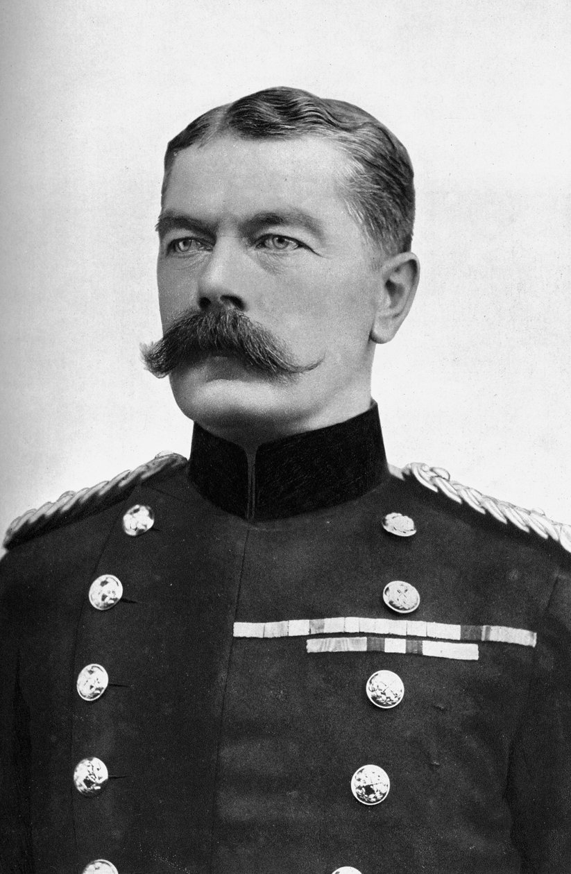 Maresciallo di Campo Conte Kitchener, Segretario di Stato per la Guerra britannico, Prima Guerra Mondiale, 1914 da Bassano Studio