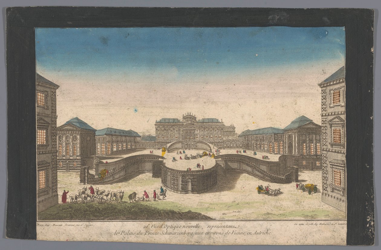 Vista del Palais Schwarzenberg nei dintorni di Vienna da Basset