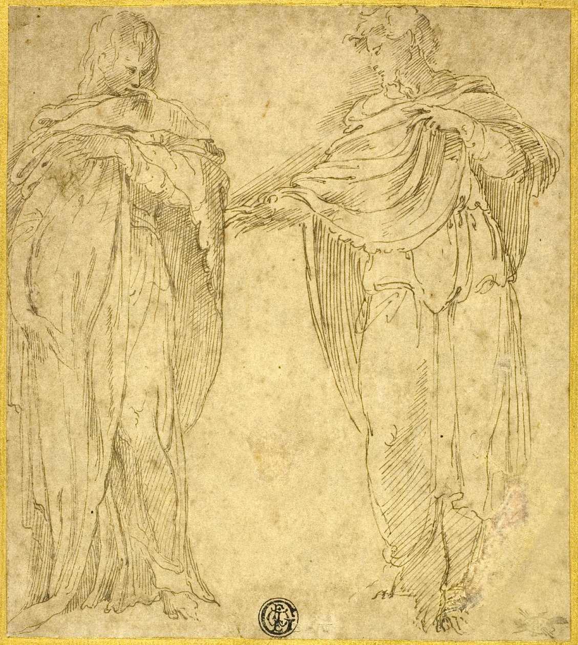 Due figure panneggiate in piedi (San Giovanni e la Maddalena) da Battista Franco