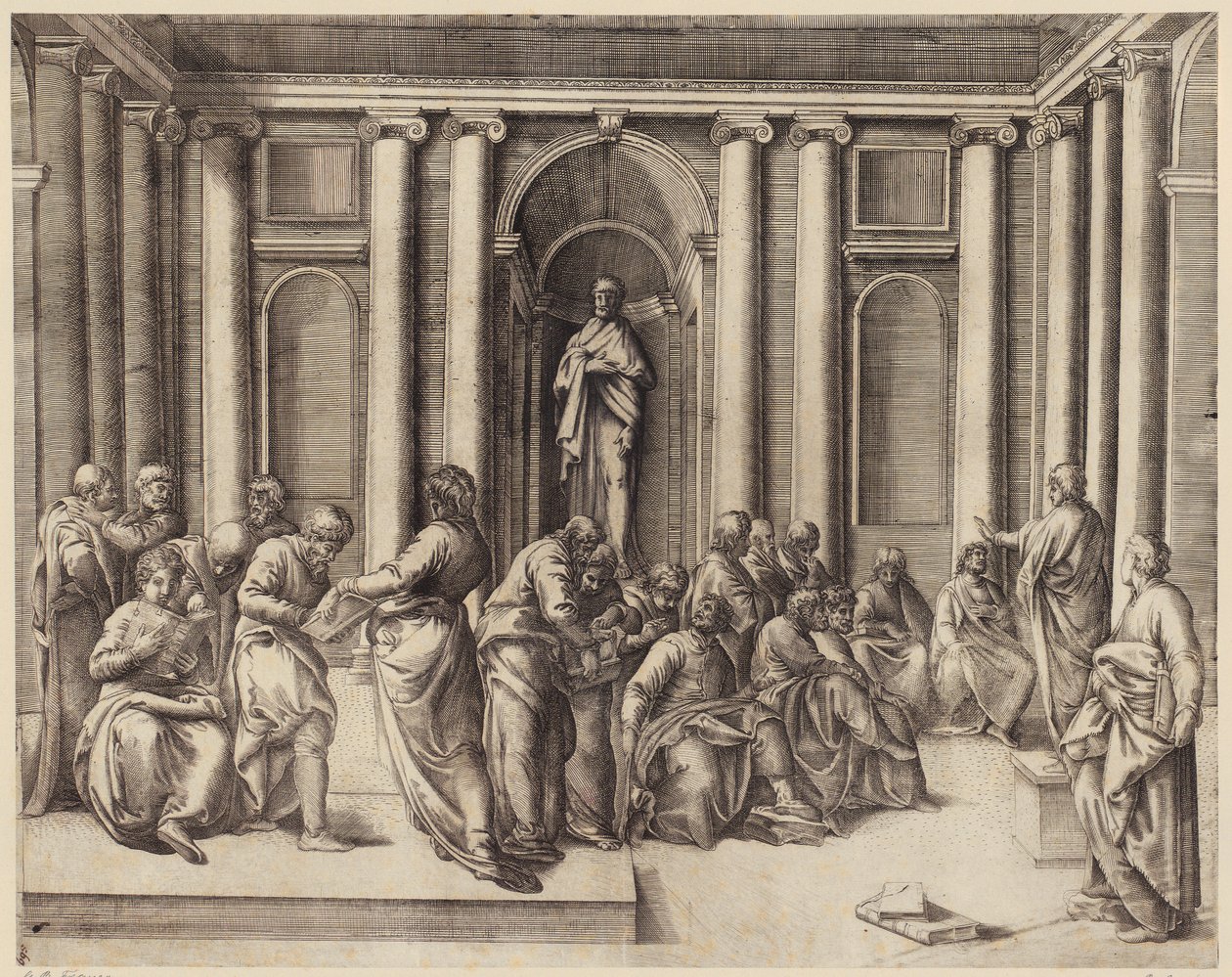 Zwölfjähriger Jesus diskutiert mit den Tempelgelehrten da Battista Franco