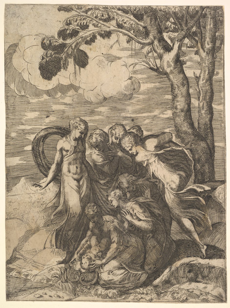 Mosè salvato dal Nilo, XVI secolo da Battista del Moro