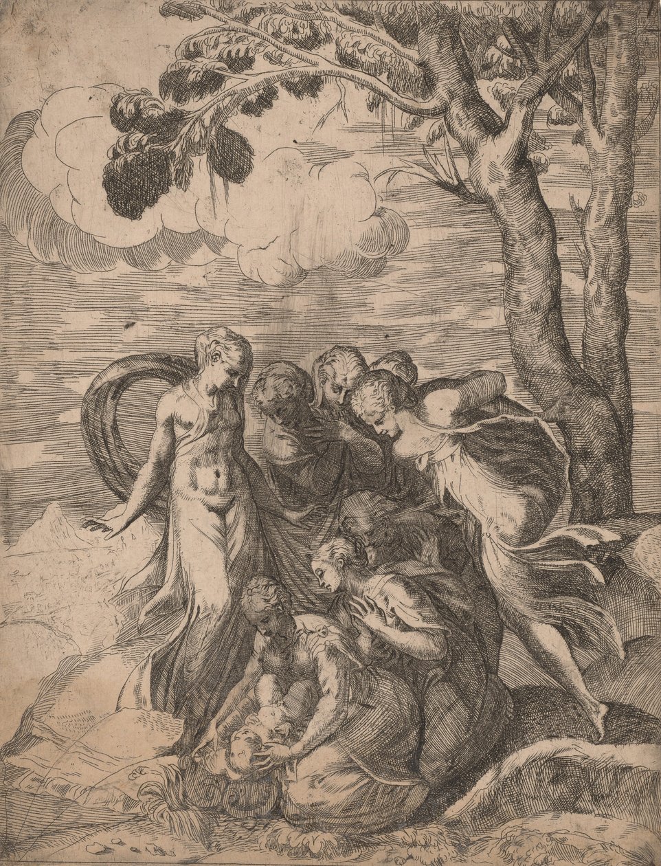 Il ritrovamento di Mosè da Battista del Moro