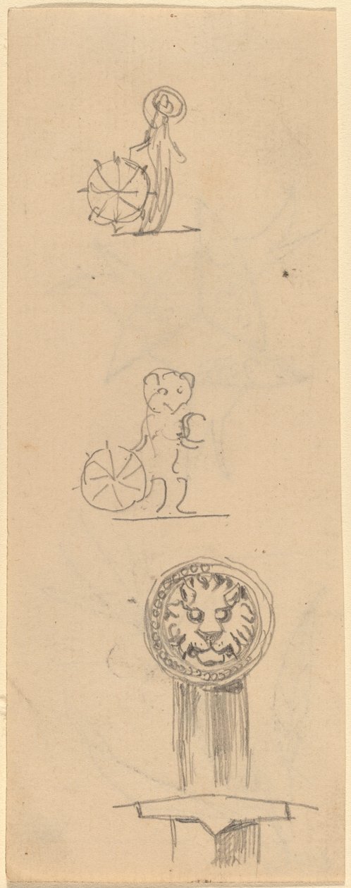 Foglio di schizzi [recto] da Beatrice Godwin Whistler