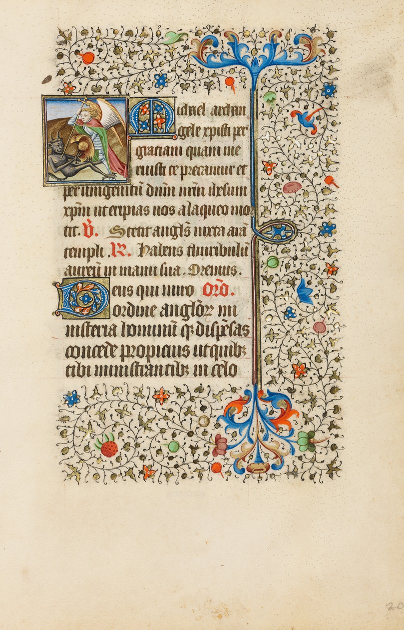 San Michele in lotta con il diavolo da Bedford Master