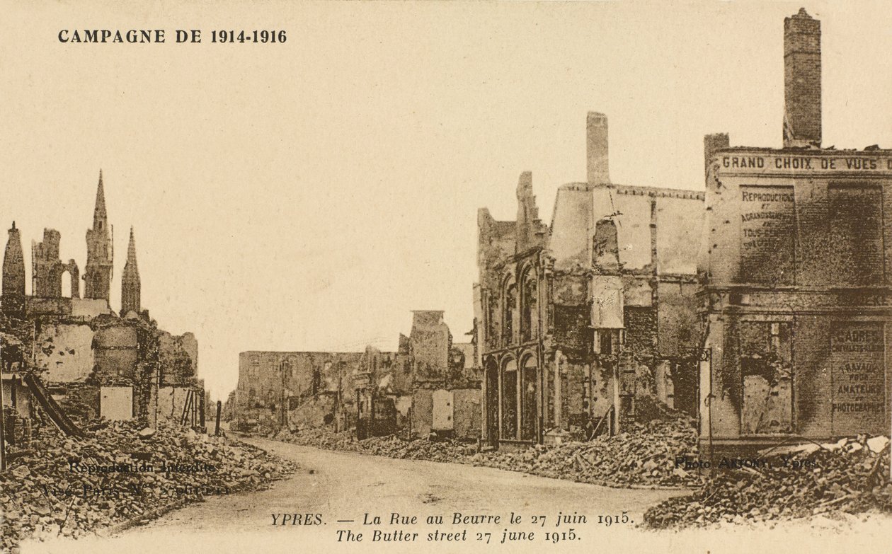 La Rue au Buerre, 27 giugno 1915 da Belgian Photographer