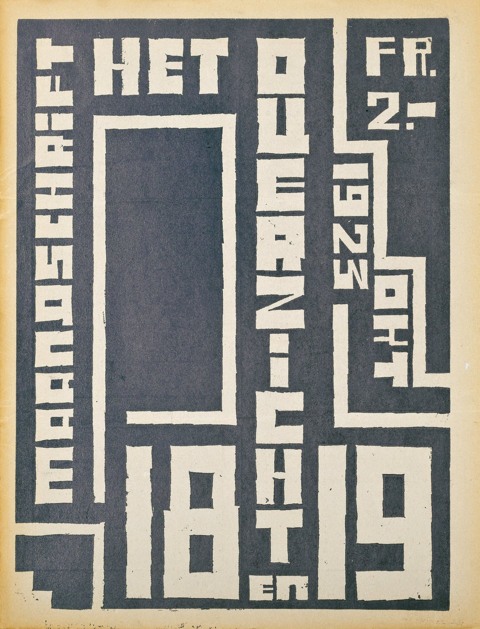 Copertina per un numero del 1923 della rivista "Het Overzicht", 1923 da Belgian School