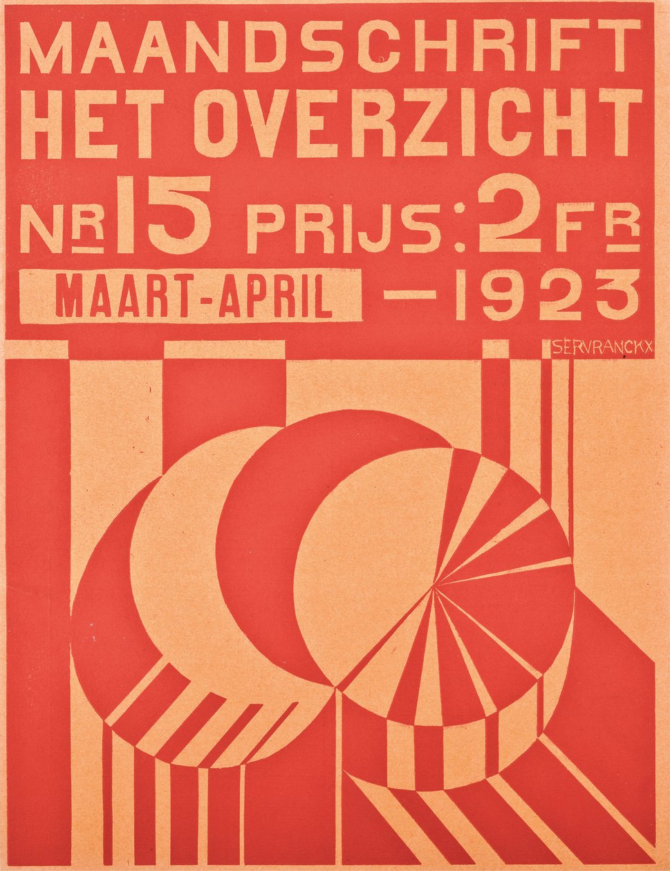 Copertina per il numero di marzo-aprile 1923 della rivista "Het Overzicht", 1923 da Belgian School