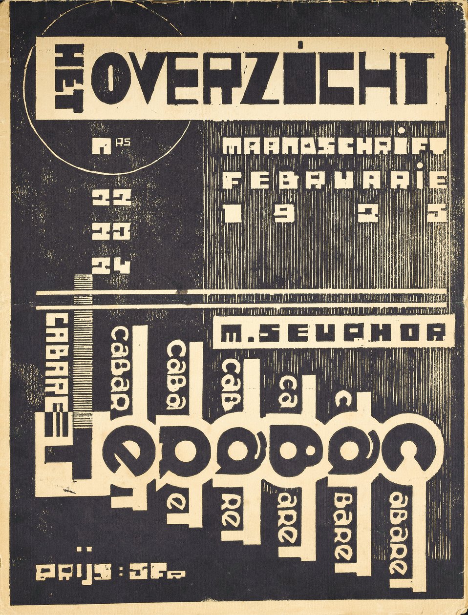 Copertina per la rivista "Het Overzicht", c. 1921-1925 da Belgian School