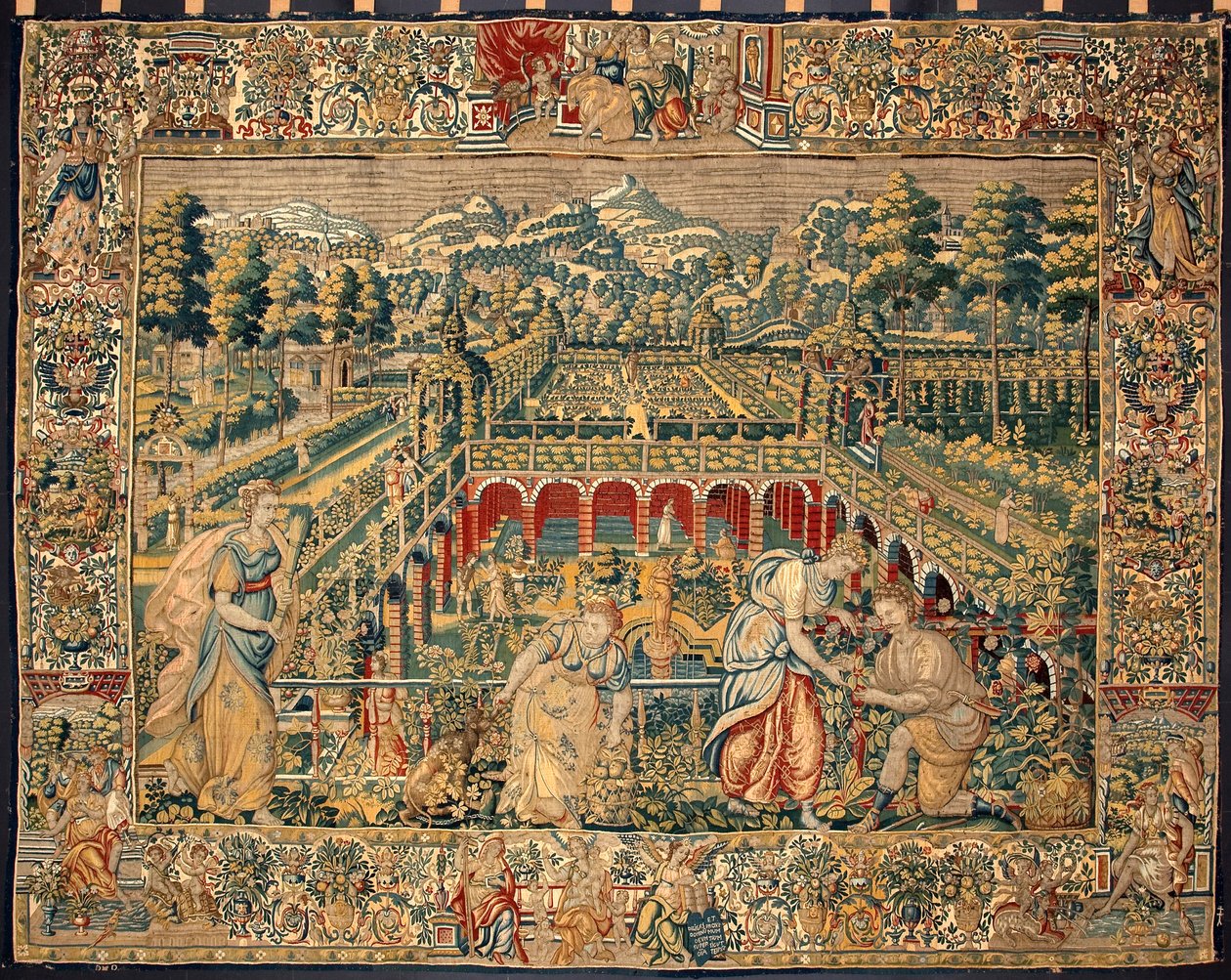 Scena di raccolta della frutta. Arazzo delle manifatture di Bruxelles. XVI secolo Genova, Musei di Strada Nuova da Belgian School