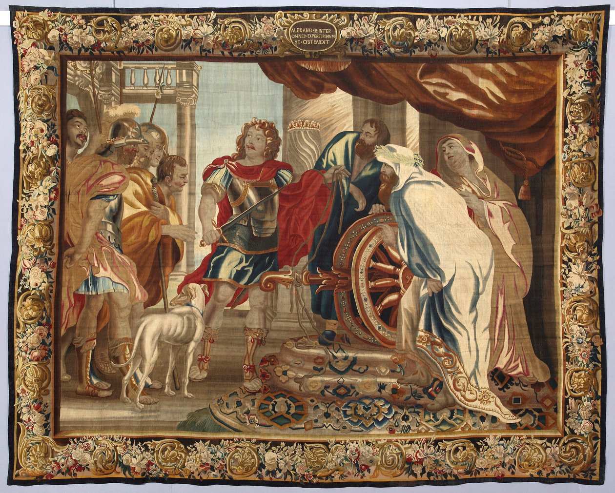 Re Alessandro Magno taglia il nodo gordiano. Arazzo realizzato nelle manifatture di Bruxelles. XVI secolo Genova, Musei di Strada Nuova da Belgian School