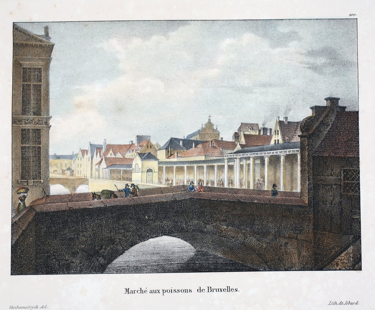 Marché aux poissons de Bruxelles, c.1895 da Belgian School
