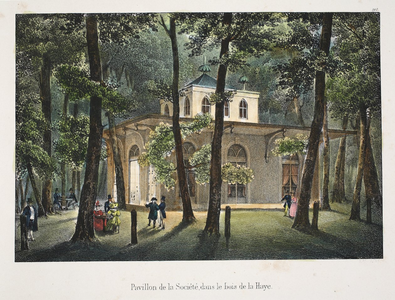 Padiglione della Società, nel bosco di la Haye da Belgian School